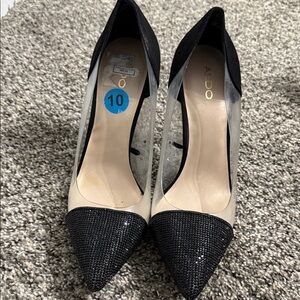 ALDO Black and Clear Women's Heels
